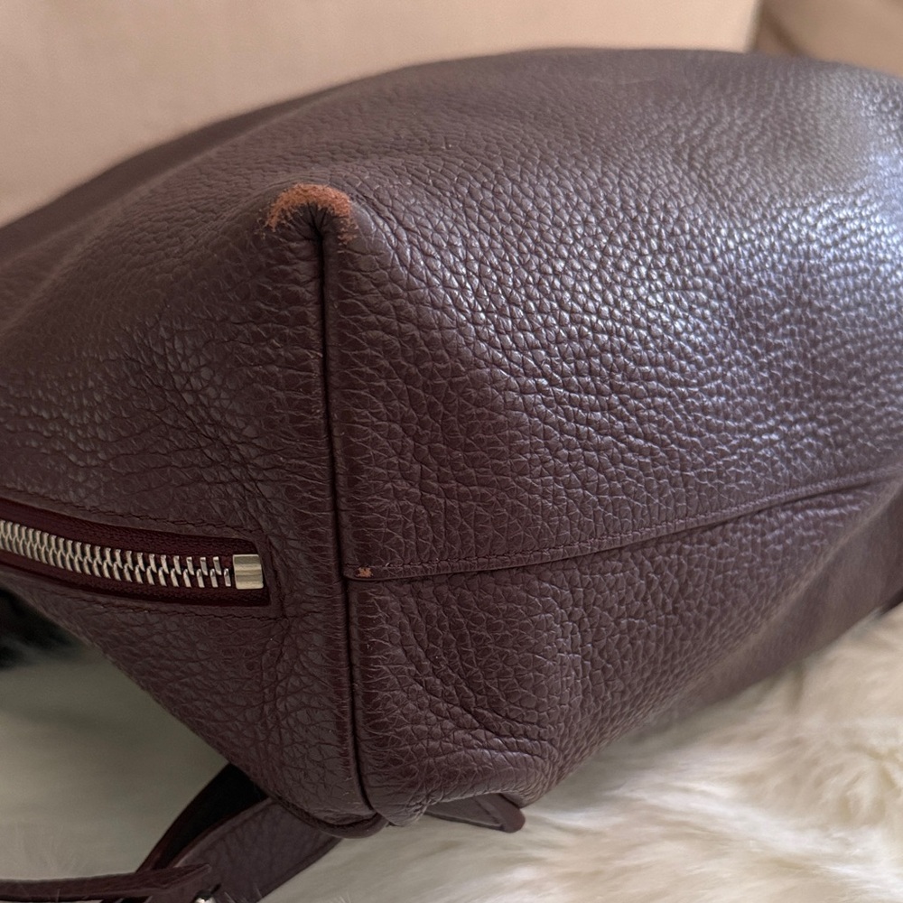 AllSaints Small Kita convertible shoulder bag/backpack/crossbody tote - Burgundy - Picture 5 of 11